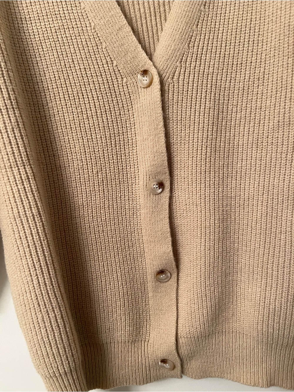 Beige Button‑Front Cardigan – Size Medium - Picture 6 of 6